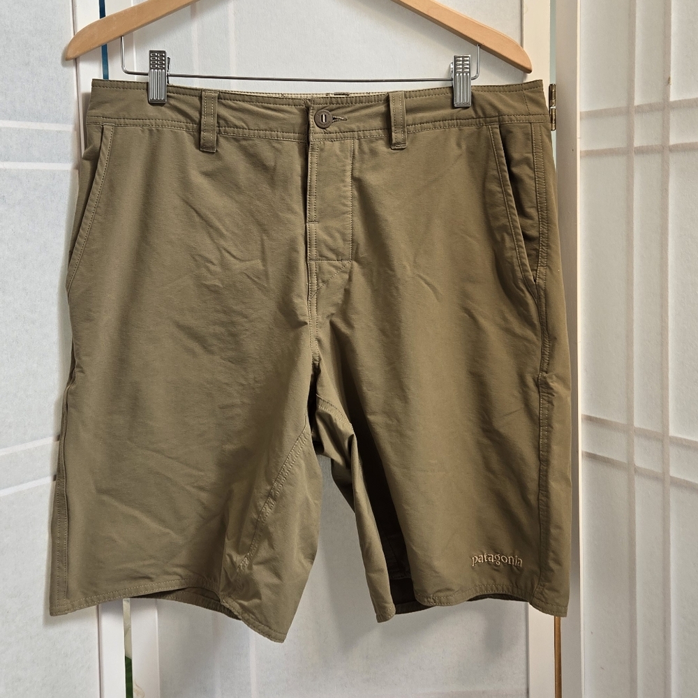 Patagonia Tan Flat Front Shorts Summer Essential